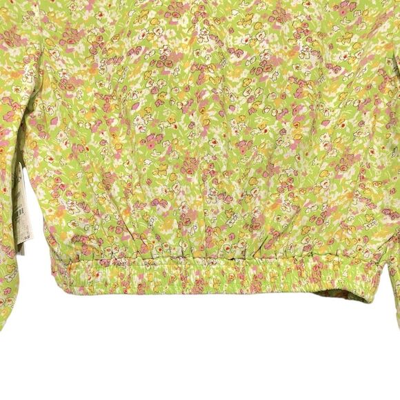 Nordstrom BP Green Hannah Kate Surplice V-Neck Crop Top Small NWT - Picture 6 of 15